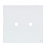 Placa p/ 2 Furos 4x4 - Novara Glass Branco